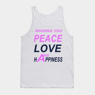 Wishing You Peace, Love, and Happiness Tank Top